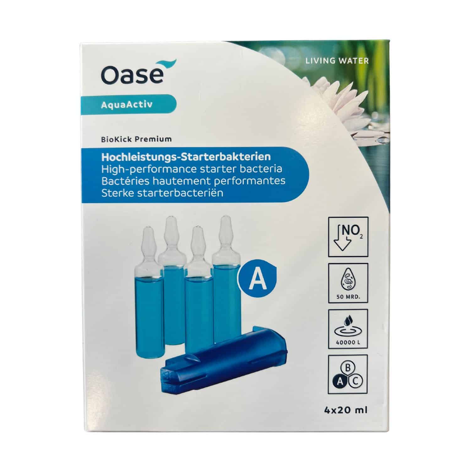 BioKick Premium 4x20ml, bactéries hautement performantes