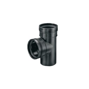 T-stuk Zwart DN75