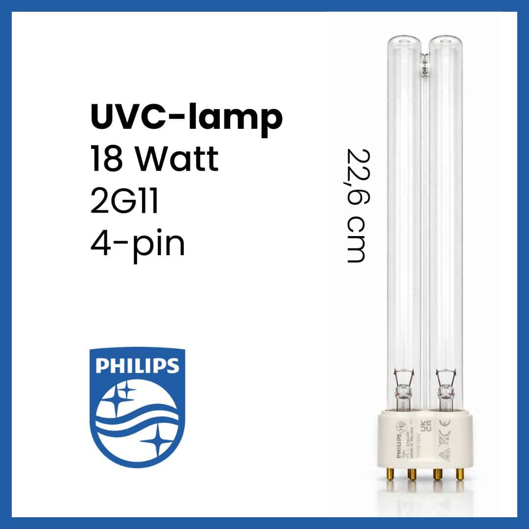 18W UV-lamp van Philips | Vervanglamp UVC voor vijver