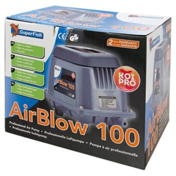 SET AirBlow 100 + 30m schwarzer Schlauch 9-12 mm + 2 x Luftsteindurchmesser 20 cm + Verstellbarer Verteiler 2 Auslässe