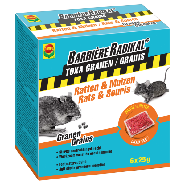 Compo Rats et souris toxa grains 6x25g