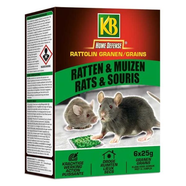 KB Home Defense Ratten- und Mausgiftgetreide 6x25g