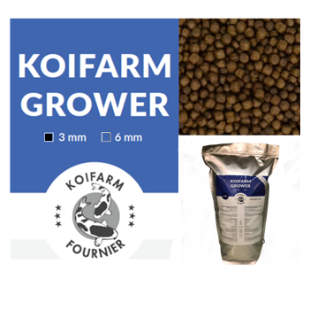 Koifarm Premium Grower Koi Futter 3mm | 4 kg 10 l | wiederverschließbarer Beutel