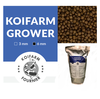 Koifarm Premium Grower Koi Futter 6mm | 4 kg 10 l | wiederverschließbarer Beutel