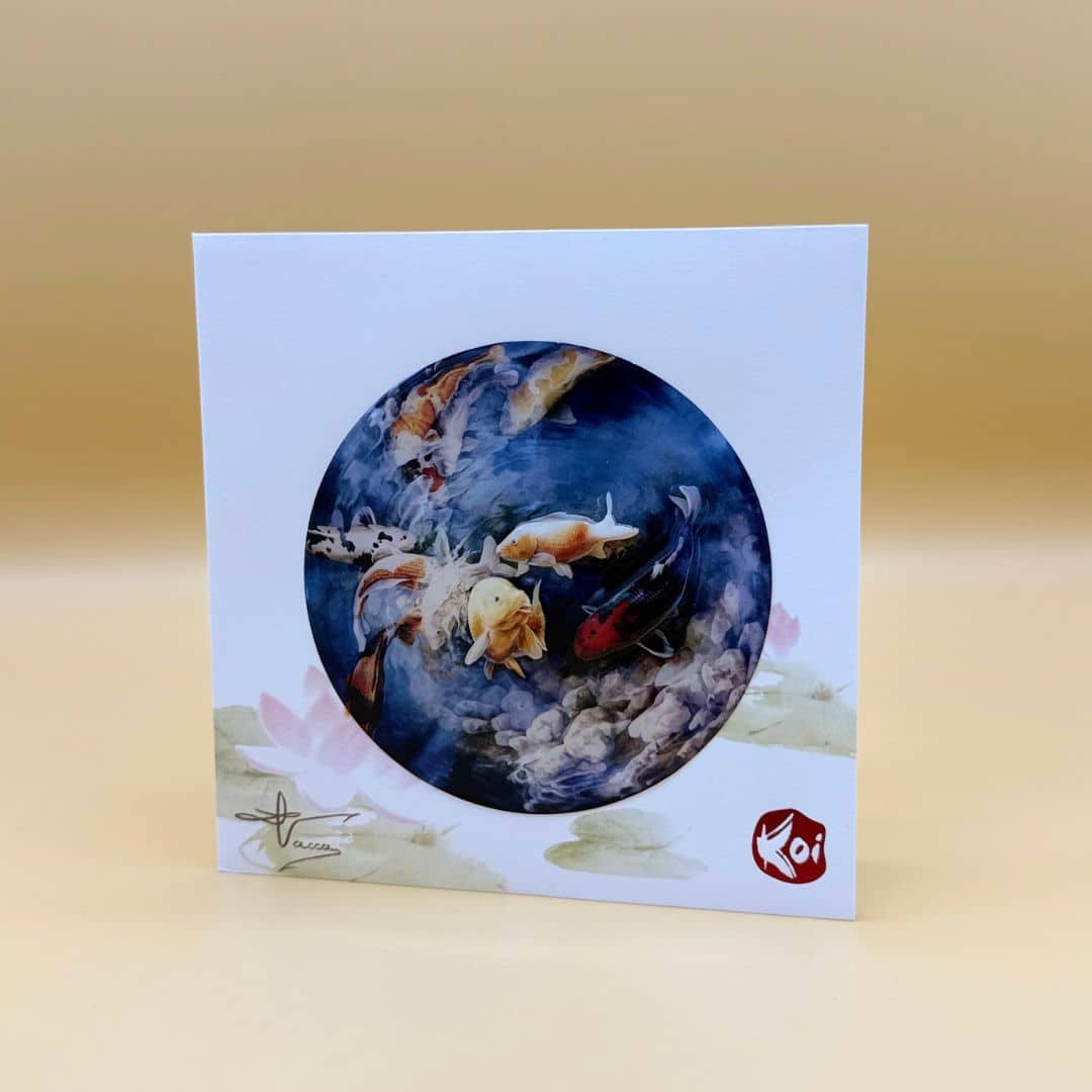 Wenskaart met koi N°3