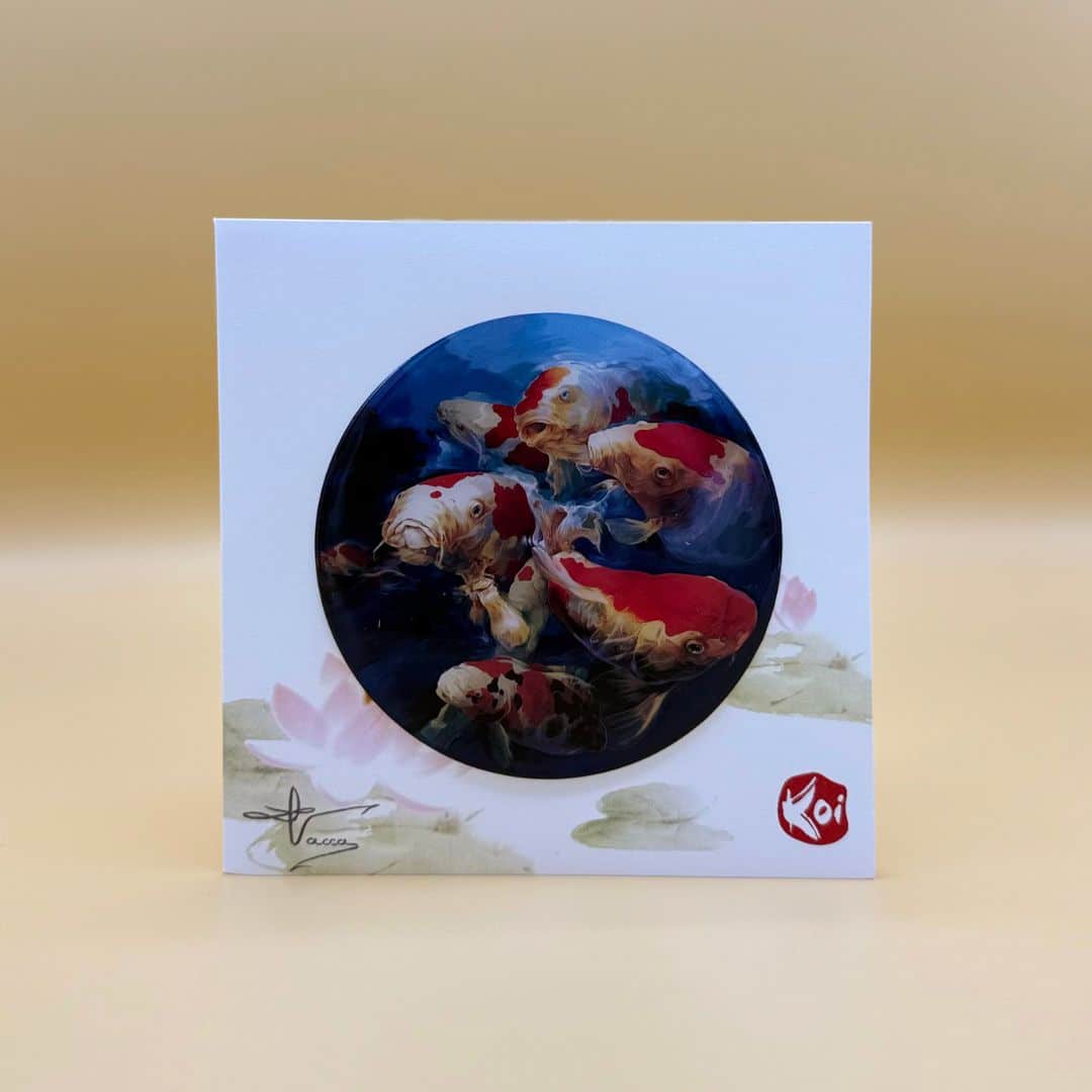 Carte de vœux koi N°3