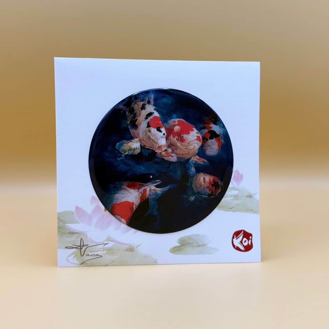 Wenskaart met koi N°3