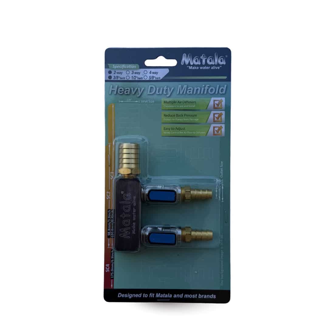 Matala 2-Wege-Verteilerhahn Heavy Duty | Ø 18–20 mm – 2 x 8–9 mm (3/8")
