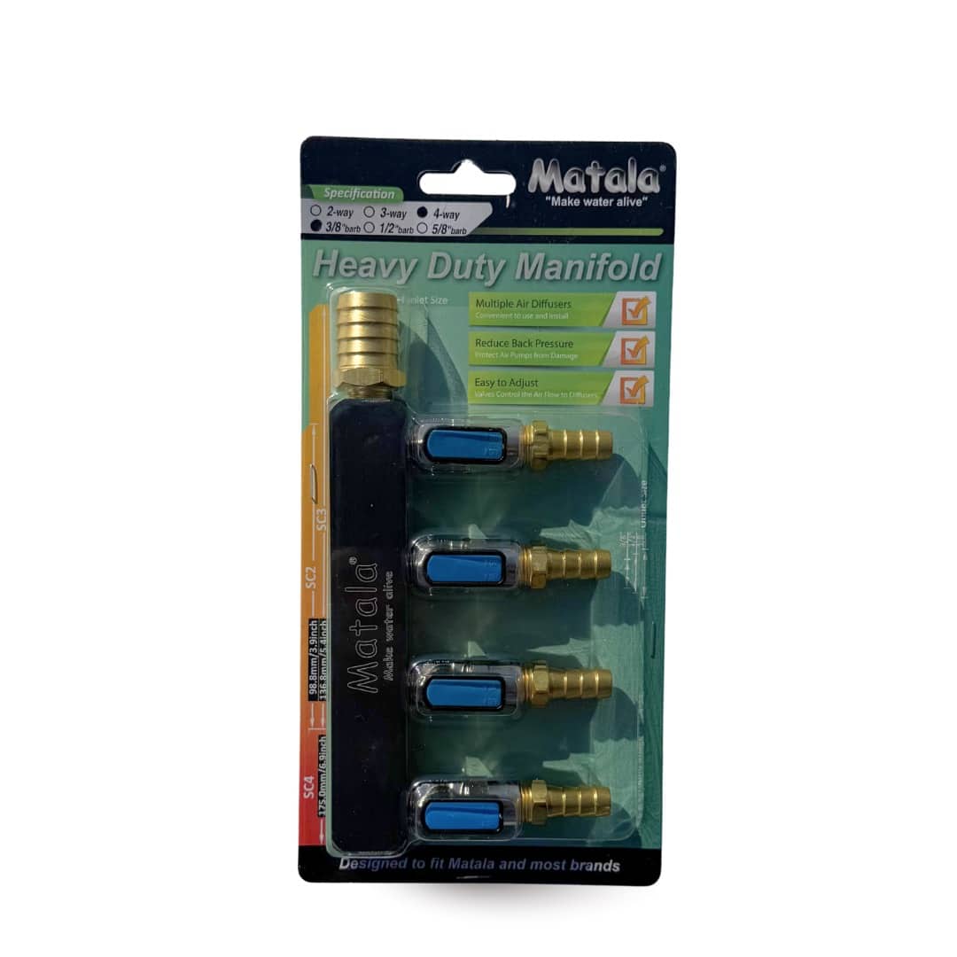 Matala 2-Wege-Verteilerhahn Heavy Duty | Ø 18–20 mm – 2 x 8–9 mm (3/8")