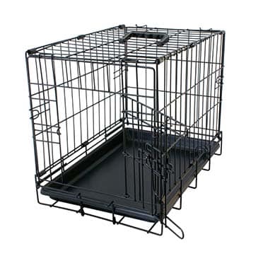 Duvo+ Pet kennel draadkooi voor honden zwart mini 47x30x37cm