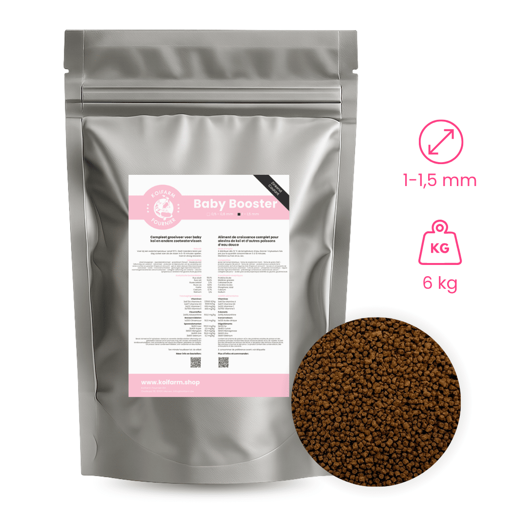 Koifarm Baby Booster Sinking | 0,5-0,8mm extra fijn - 1,5kg Koifarm Baby Booster Sinking | 0,5-0,8mm extra fijn - 1,5kg