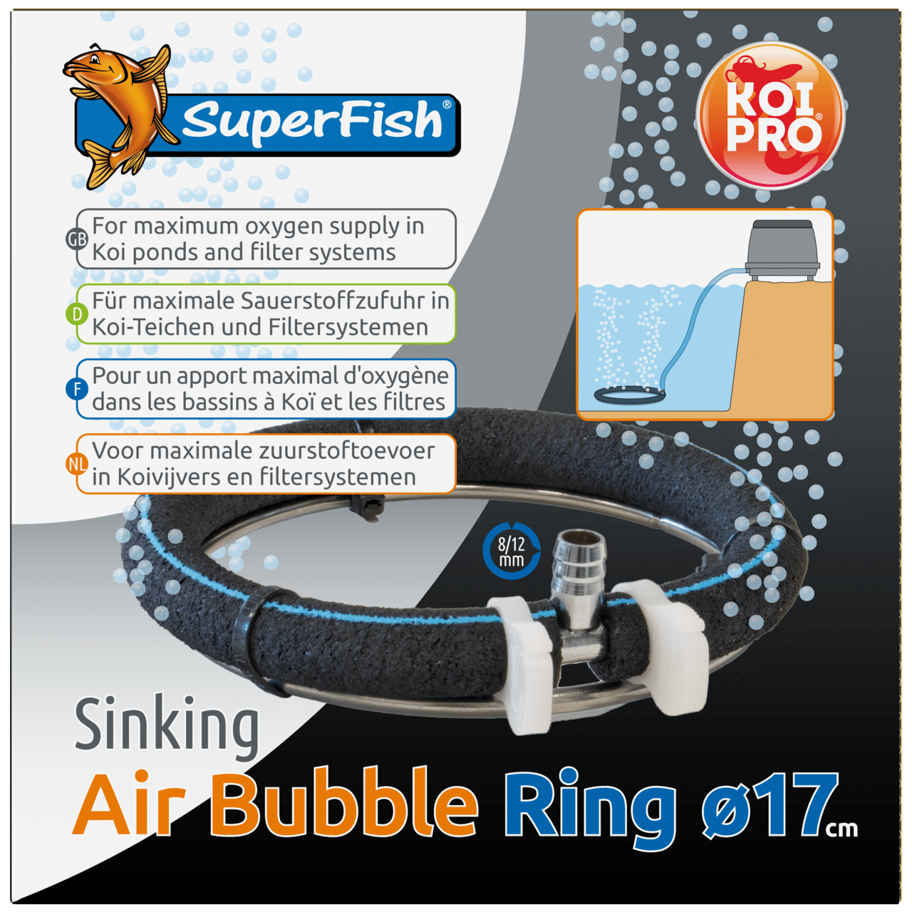 KOI PRO SINKING AIR BUBBLE RING Ø 17CM