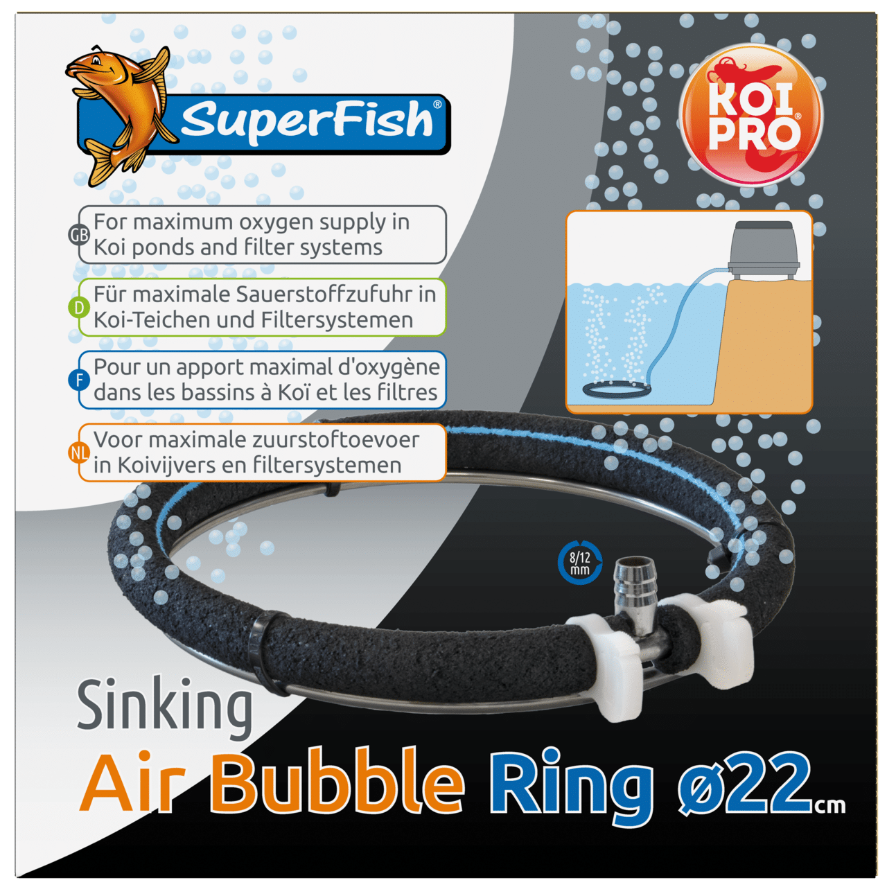KOI PRO SINKING AIR BUBBLE RING Ø 22CM