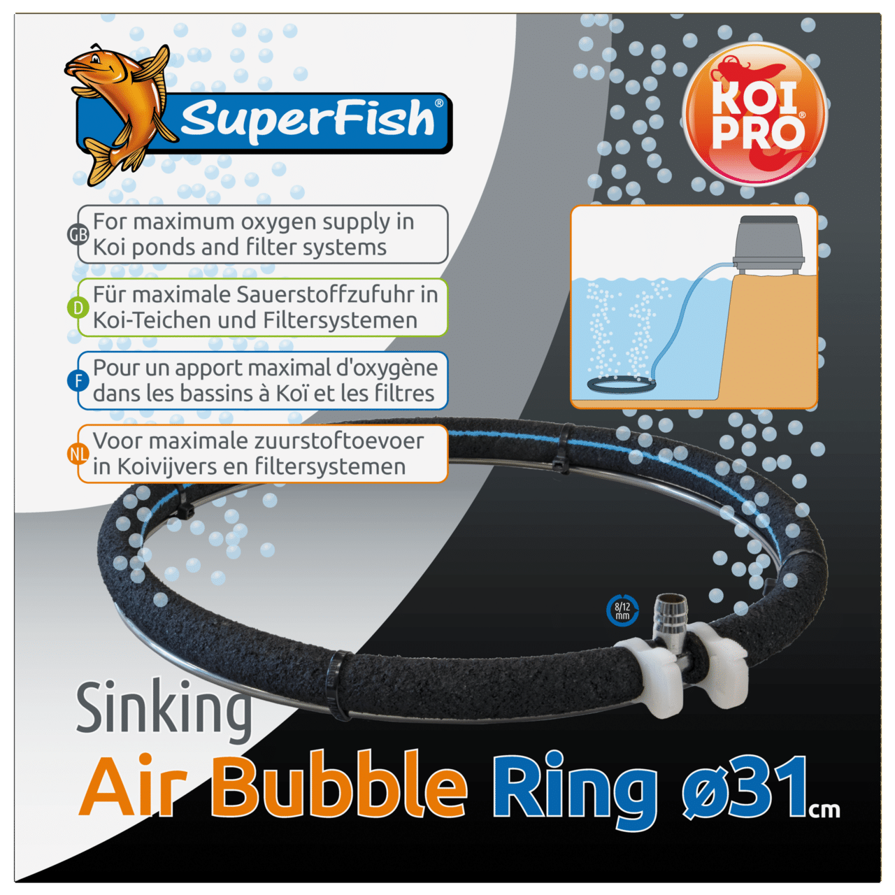 KOI PRO SINKING AIR BUBBLE RING Ø 31CM KOI PRO SINKING AIR BUBBLE RING Ø 31CM