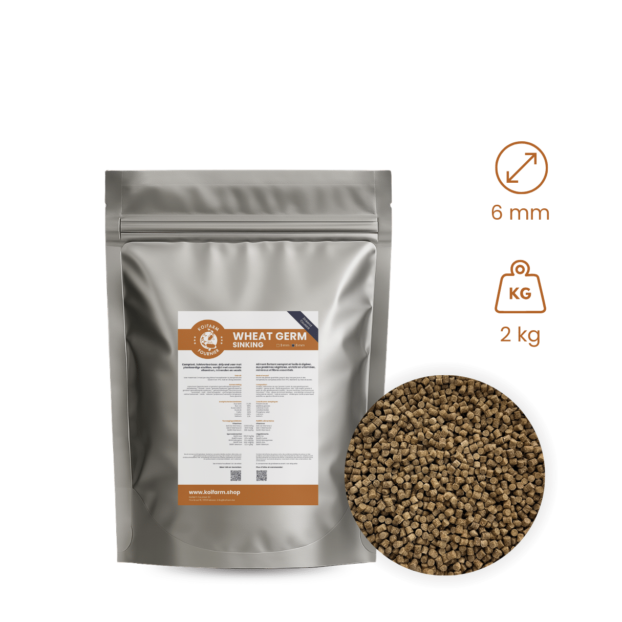 Koifarm Wheat Germ Sinking | 6mm - 2kg