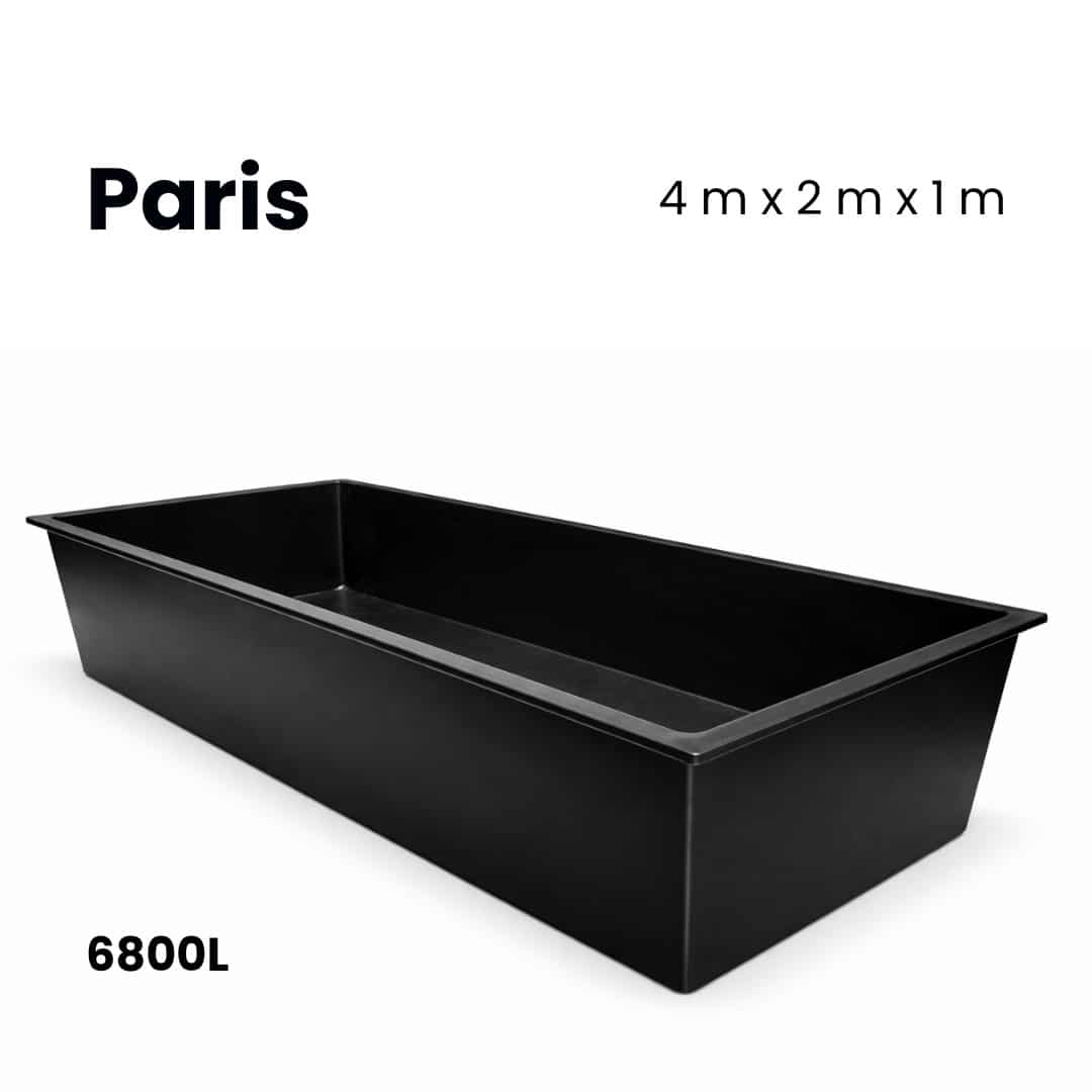 Paris polyester rechthoekige voorgevormde vijver 6800L