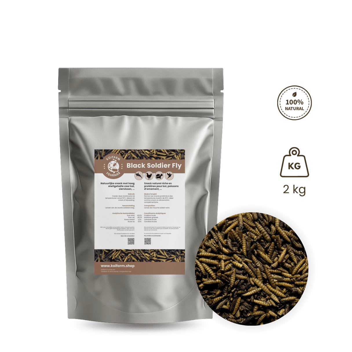 Black soldier fly larvae - BSF larven 500 g