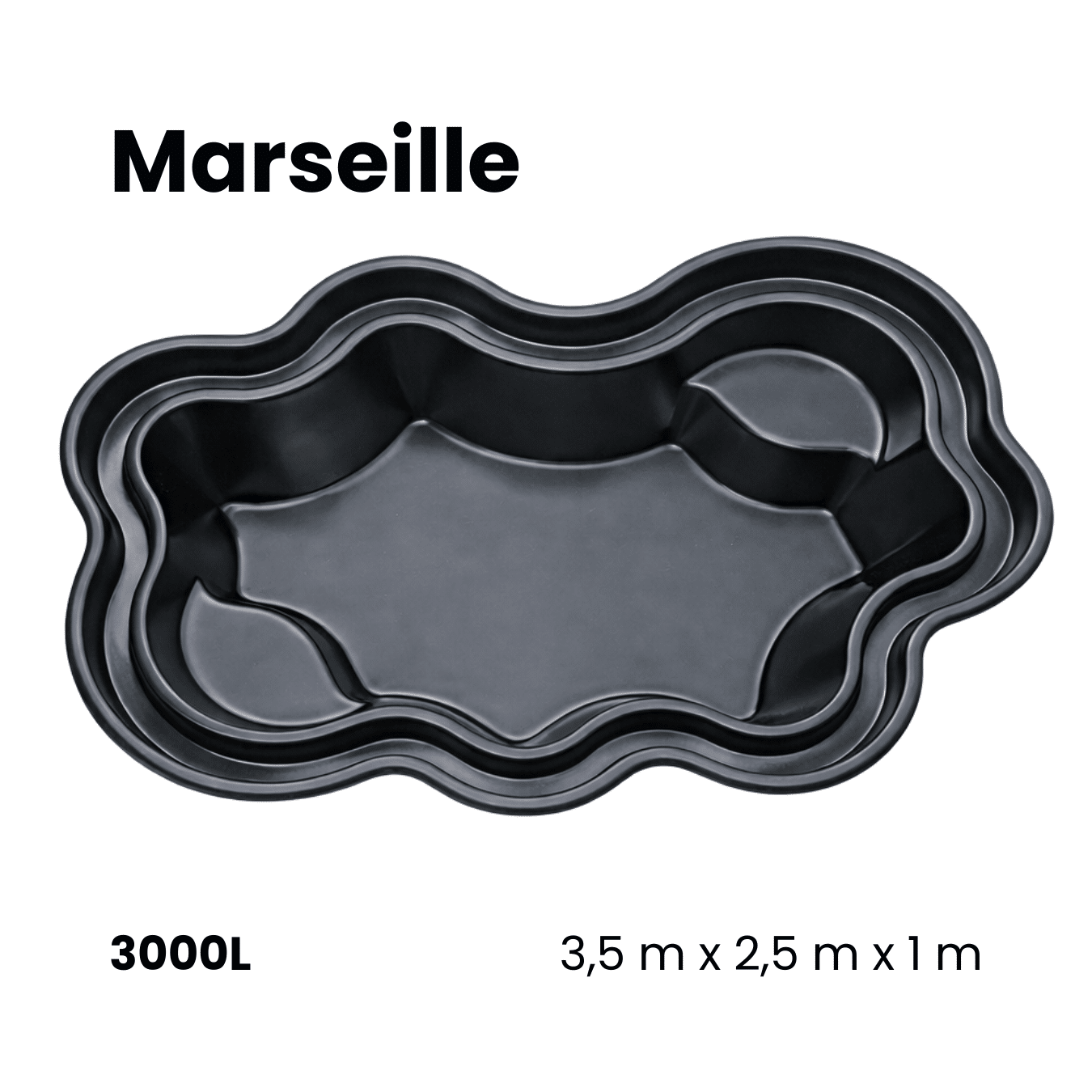 Bassin préformé en polyester | Quebec • 255L