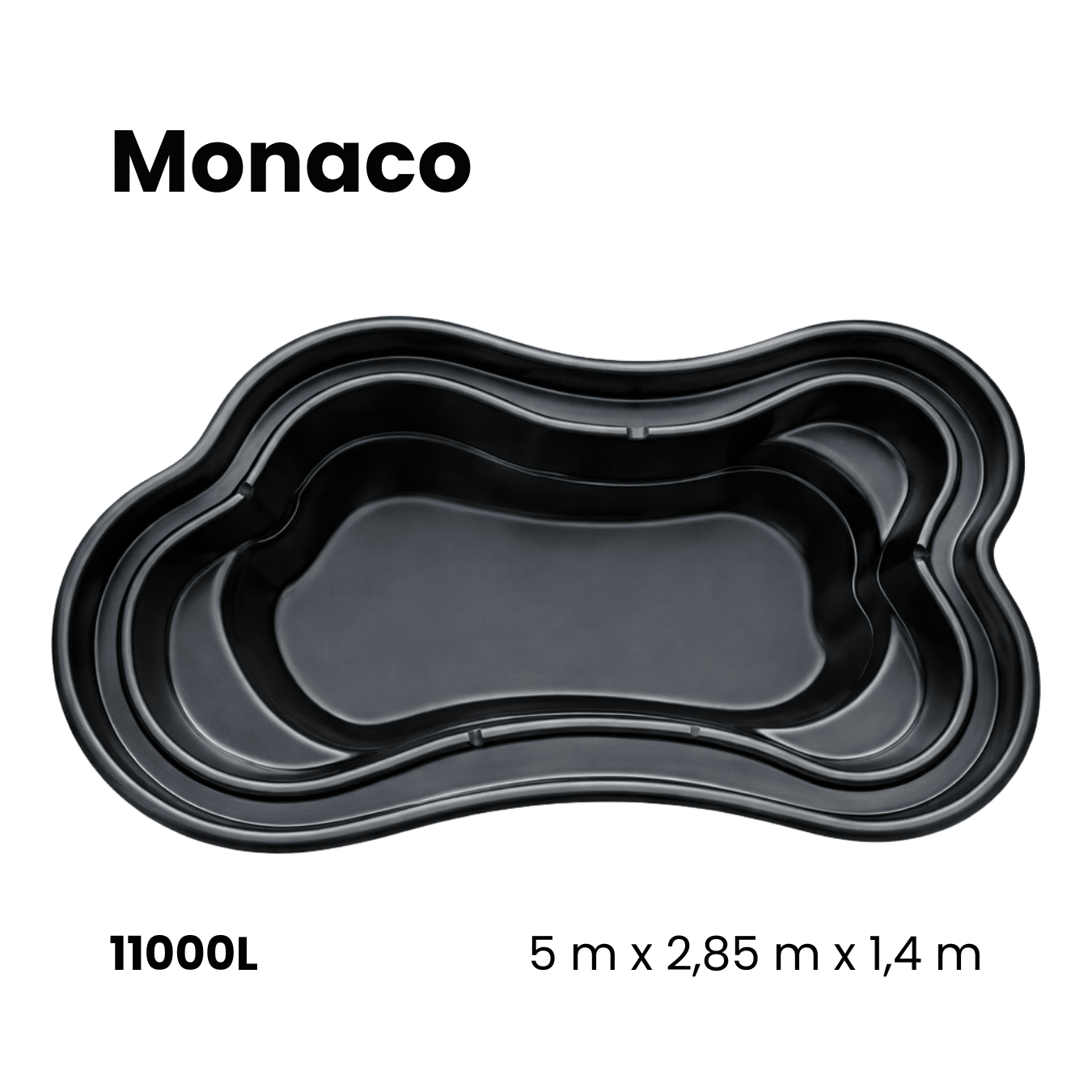 Quebec | vijver in polyester met waterval • 255L
