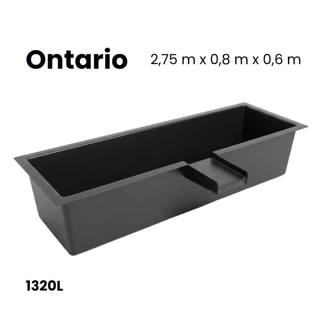 Ontario polyester vijver met waterval • 1320L