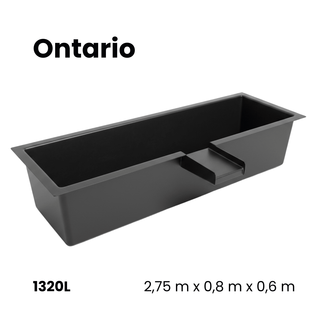 Bassin préformé en polyester | Quebec • 255L