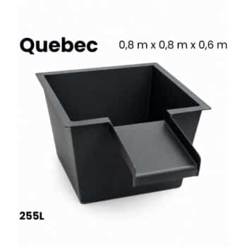 Quebec | vijver in polyester met waterval • 255L