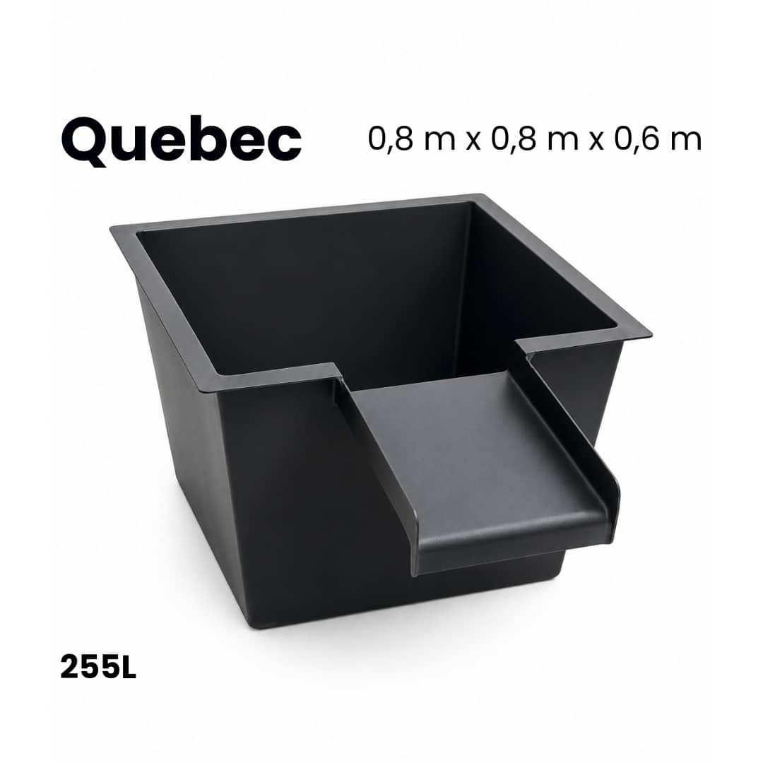 Quebec | vijver in polyester met waterval • 255L