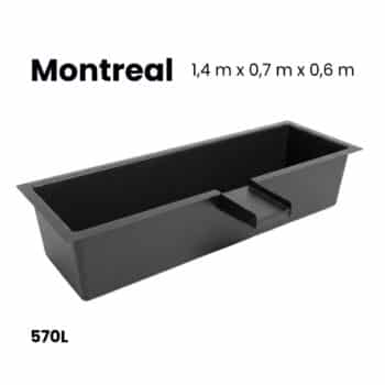 Montreal polyester vijver met waterval • 570L