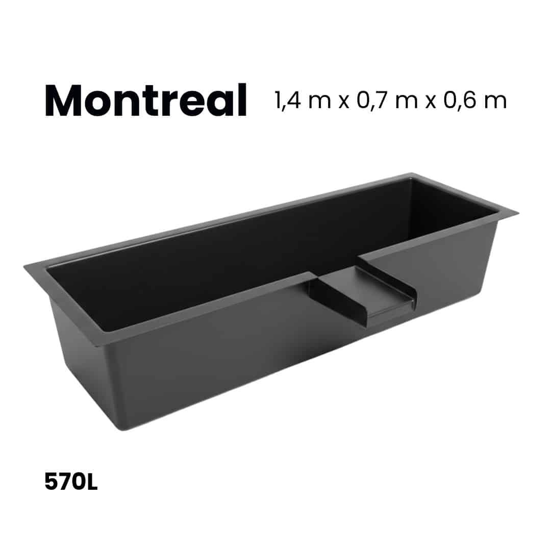 Montreal polyester vijver met waterval • 570L