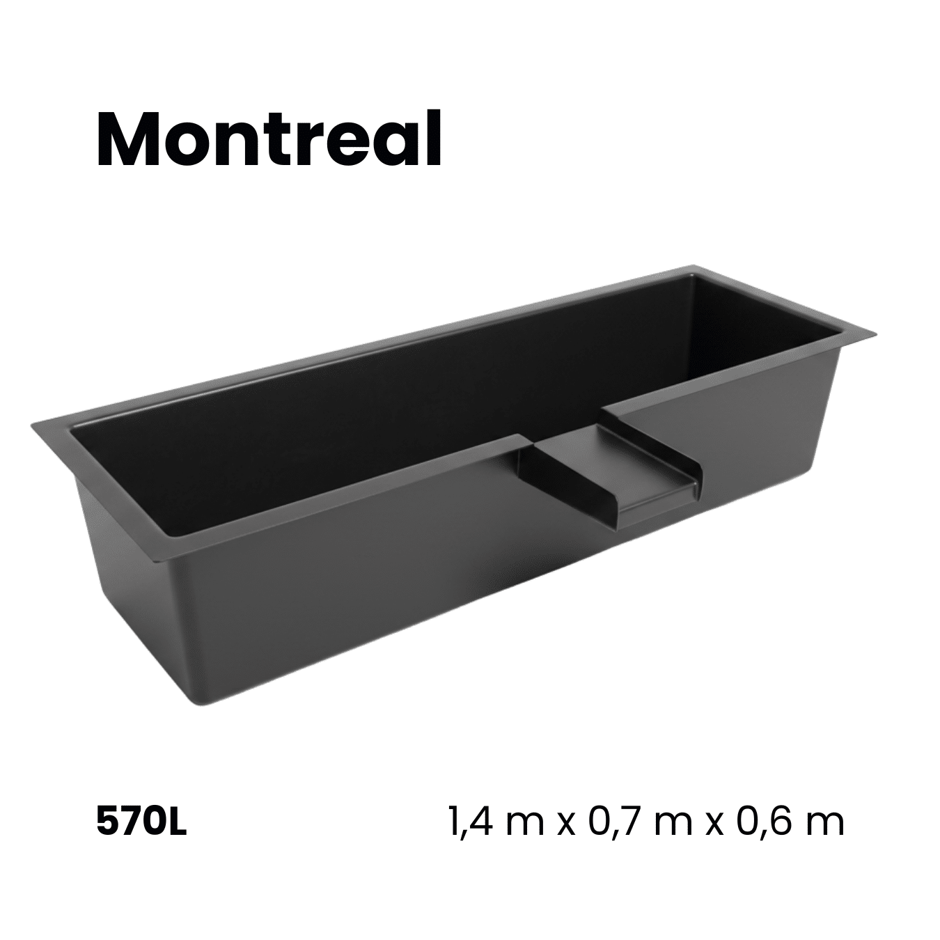 Bassin préformé en polyester | Quebec • 255L