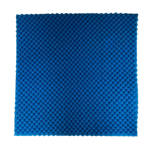 Filterschuim - noppenmat blauw 70x70x2,6cm PPI 30