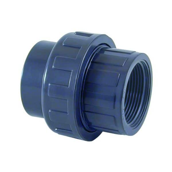 PVC 3/3 koppeling 75mm x 2½" binnendraad PN10
